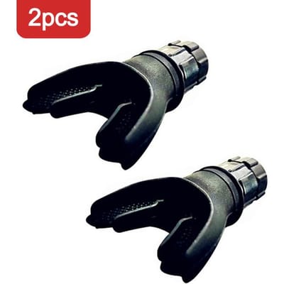 1/2 stuks Fitness Trainer Longtraining Apparatuur Siliconen Ademend Mondstuk Respirator Huishoudelijke Gezondheidszorg Oefening Training 2Pcs Black