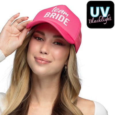 Boland Vrijgezellenfeest baseballcap/petje - Team Bride - roze - dames - polyester