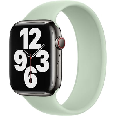Apple Siliconen solobandje voor de Apple Watch | 38/40/41/42 mm - Maat 5 - Mineral Green