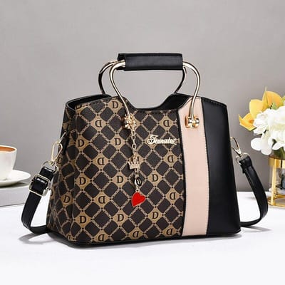 Nieuwe Patchwork Contrast Bedrukte Handtas Hoge Waarde Licht Luxe Schoudertas Multifunctionele Grote Capaciteit Crossbody Tas voor Vrouwen .