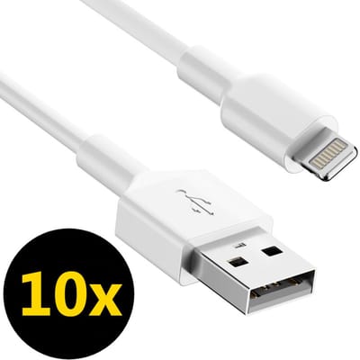 ThunderGold 10x Oplader kabel geschikt voor iPhone - Kabel geschikt voor lightning - Oplaadkabel - USB kabel - Lader kabel
