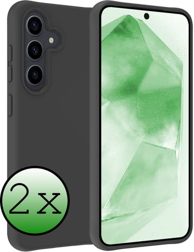 Hoesje 2 Stuks - Geschikt voor Samsung Galaxy A56 - Sterk & Shockproof - Case Siliconen - Back Cover - Telefoon Hoes - Zwart