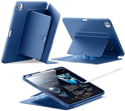 ESR Hoes Geschikt voor iPad Pro 11 (2024/2025) - Flip Magnetic Book Case - Beschermhoes met Multi-Angle Standaard - Sleep/Wake - Pen Houder - Blauw