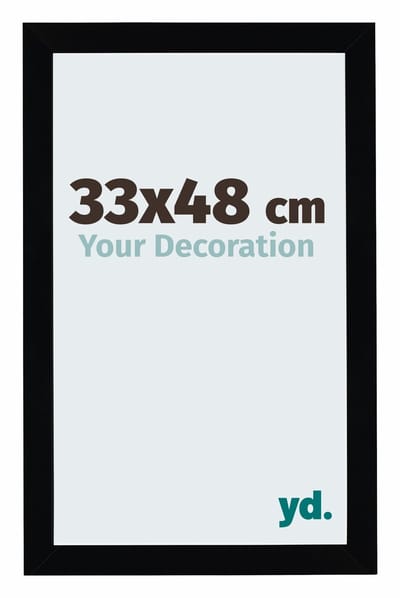 Your Decoration - Puzzellijst 33x48 cm - Zwart Hoogglans - Puzzellijst 500-1000 stukjes - MDF Fotolijst - Mura