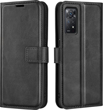 Coverup Hoesje - Geschikt voor Xiaomi Redmi Note 11 Pro 5G Hoesje - Coverup Deluxe Book Case - Zwart