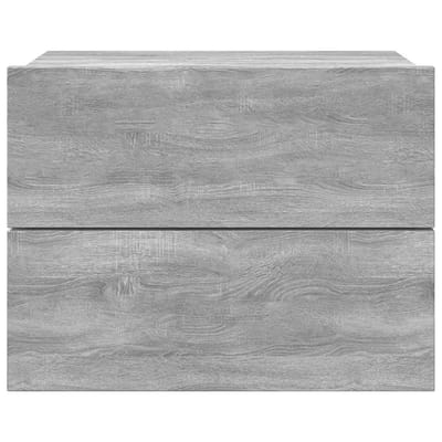 vidaXL - Nachtkastje - 40x30x30 - cm - bewerkt - hout - grijs - sonoma - eikenkleurig