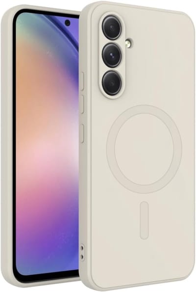 Stravo Hoesje Geschikt voor Samsung Galaxy A16 – Siliconen Cover Hoes met MagSafe – Slank & Lichtgewicht – Schokbestendig – Anti-Fingerprint – Siliconen Case voor Samsung Galaxy A16 - Starlight