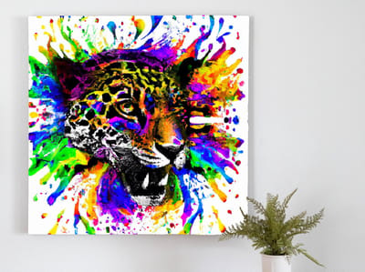 Jarring jaguar colors | Jarring Jaguar colors | Kunst - 100x100 centimeter op Forex | Foto op Forex