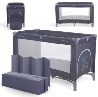 Compact Reisbed voor Baby's tot 15 kg - Opvouwbaar, Draagbaar, Lichtgewicht, Perfect voor Onderweg