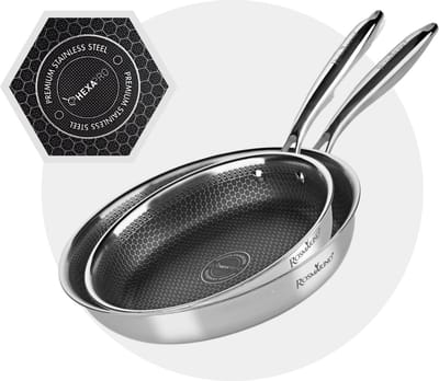 Rosmarino HexaPRO Koekenpannenset 2delig - Koekenpannenset - Koekenpan 24cm - Koekenpan 28cm