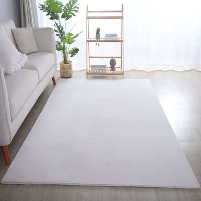 Flycarpets Alberta Laagpolig Fluffy Vloerkleed - Creme - 160x230 cm