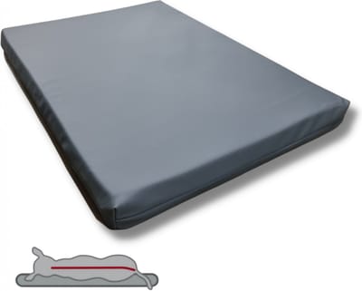 Topmast Support Plus - Orthopedisch Hondenkussen - 80 x 55 x 10 cm - Hondenbed - Antraciet - Hondensofa - Hondenmand - Leatherlook Hondenmatras