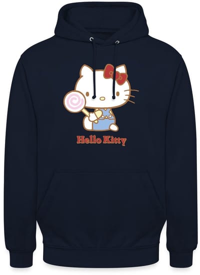 Hello Kitty Met Een Lollipop Hoodie Unisex