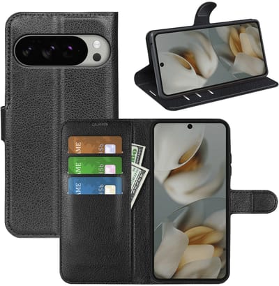 MobyDefend Hoesje - Geschikt voor Google Pixel 10 Pro XL - Kunstleren Wallet Book Case (Sluiting Voorkant) - Zwart