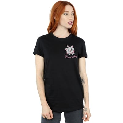 Disney Dames/Dames Aristocats Marie I´m A Lady Borast Print Katoenen Vriendje T-shirt (Zwart)