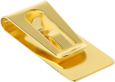 Fako Bijoux® - Geldclip - Moneyclip - RVS - Veer - 55x27mm - Goudkleurig