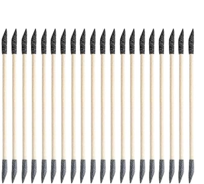 Schuurstiften met fijne punt - Precisievijl dubbelzijdig - Modelbouw en detailwerk - Dubbele korrel voor snelle vorming - 20 stuks