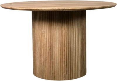 Eettafel rond - Eetkamertafel - Gezellig dineren - Japandi stijl - 120cm diameter - Lichtbruin
