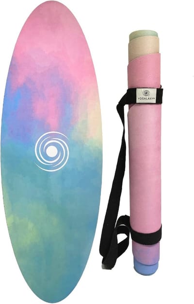 Ovale Antislip Yogamat voor Fitness en Pilates - Natuurlijk Rubber en Microvezel