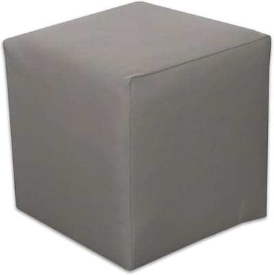 Zitkruk - Poef Voetenbank - Extra Zitten - Robuuste Constructie - 40x40x40 cm - Grijs