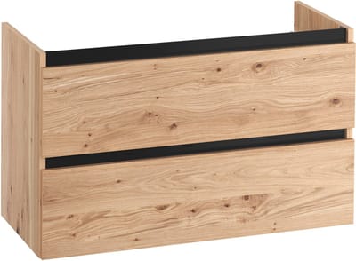 Saqu Gaia Wastafel Onderkast - 100x39.5x60 cm - Eiken - Badkamerkast - Wastafelmeubel zonder Uitsparing