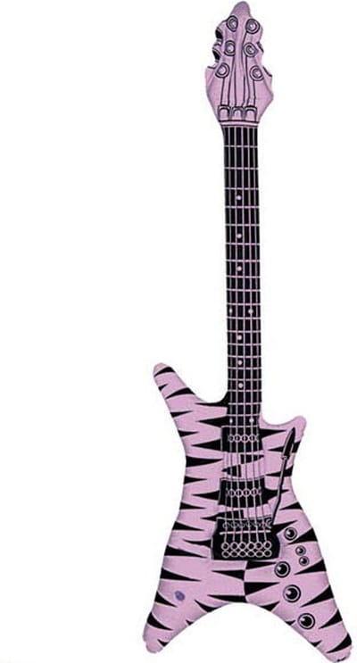 Opblaasbare rock gitaar roze