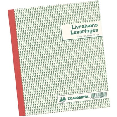 Exacompta leveringen | ft 21 x 18 cm | tripli (50 x 3 vel) | tweetalig (NL/FR)