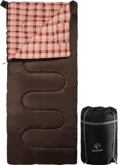 Slaapzak Volwassenen - Outdoor Slaapzak - Kamperen Backpacken - 3 Seizoenen - 190x82cm - Bruin