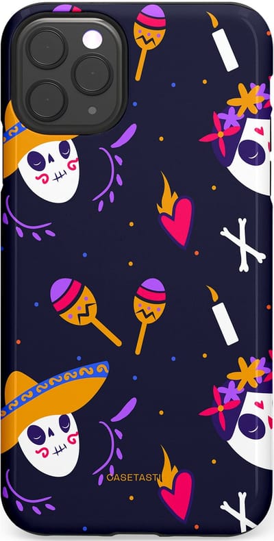 Casetastic Hoesje Geschikt voor Apple iPhone 11 Pro Max - Stijlvolle Beschermende Duo-layer Case - Muertos fiësta