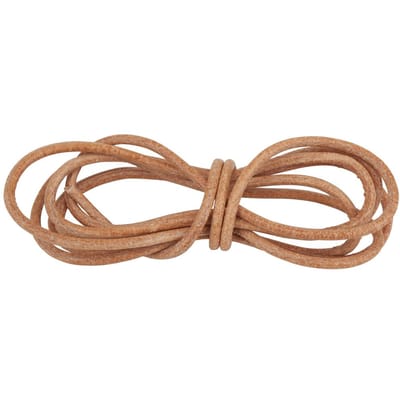 Leren riem rond, Ø 1 mm - Natuur