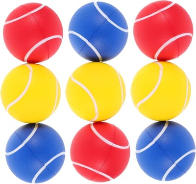 Tennisballen Set - Sport Ballen - Kindertraining - Glad PU Oppervlak - 7cm Diameter - Diverse kleuren