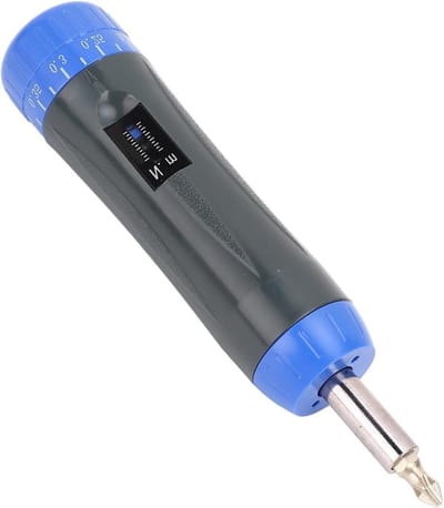 Torsieschroevendraaier - Precisie Gereedschap - Nauwkeurig Aandraaien - Instelbaar Koppelbereik - 0.1-0.6 Nm - Grijs