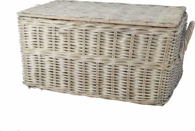 Rotan Opbergmand Wit 85x55x45