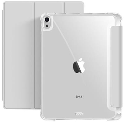 Mobiq Tablet Hoes A16 - geschikt voor iPad 11 (2025) Hoesje - 11 inch Clear Back Trifold Bookcase Hoesje