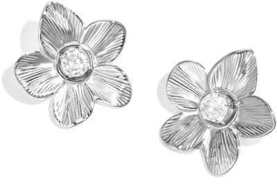 Roestvrijstalen oorknopjes met bloemmotief, casual en eenvoudig voor dagelijks gebruik, dames sieraden