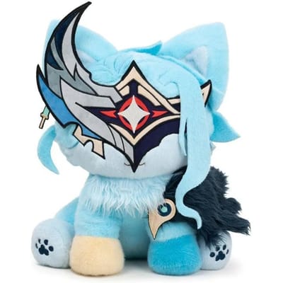 Genshin Impact Gekatte Arlecchino Pluche Speelgoed Lichtblauwe Kat Vorm Zacht Pluizig Gevuld Poppetje Voor Game Fans Woondecoratie Cadeaus 30cm white
