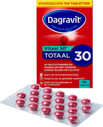 Dagravit Totaal 30 Vitaal 50+ - 2 x 100 tabletten - Voordeelverpakking