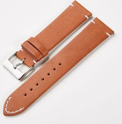 Fungus - Smartwatch bandje - Geschikt voor Samsung Galaxy Watch 6 (incl. Classic), Watch 5 (incl. Pro), Watch 4, Watch 3 41mm, Active 2 - Horloge 20mm - PU leer - V stiksel - Bruin