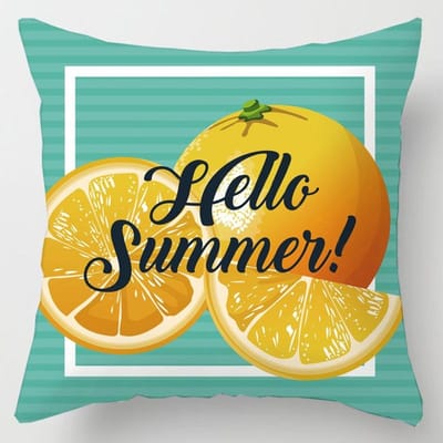 Citroen Fruitpatroon kussenhoes met korte pluche print voor woonkamer bankdecoratie kussenhoes kussenhoezen 35x35cm