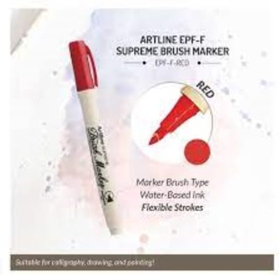 MARKER BRUSH ARTLINE BRUSHMARKER ROOD