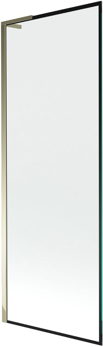 Mexen Next L badwand 1-deurs 70 x 150 , zwart frame, goud - 895-070-000-03-70-50