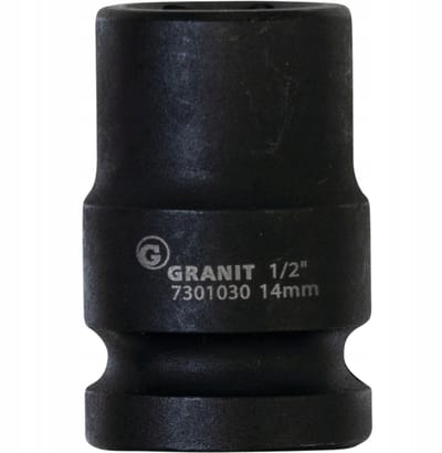 Slagdoppen 1/2" 14mm Zeskant Kort - Granit Black Edition