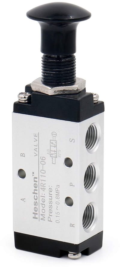 Dailygoody - Pneumatische Handbediening - 5-Weg Ventiel - Aluminium - 4R110-06 - Geschikt voor lucht - Klein formaat