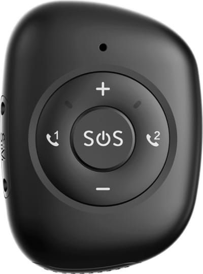 mijnSOS noodknop MS-V20 Zwart - Gps tracker - Seniorenalarm - Valdetectie- Servicepakket- Alarmknop voor Ouderen