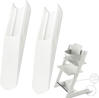 Stoel Accessoires Set - Voetbeschermers Stabilisatoren - Kinderstoel Gebruik - Anti-kantel Bescherming - 2 Stuks - Wit