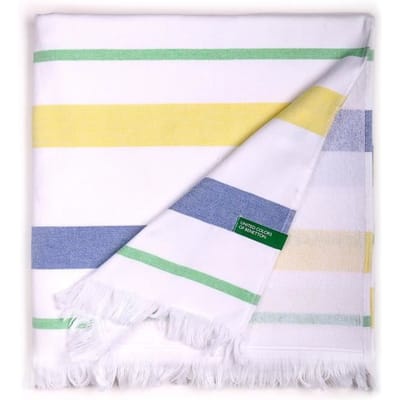 UNITED COLORS OF BENETTON - Hamman 80 x 165 cm 350 g/m² 100% Katoen Blauw/Geel Maison Benetton, 80x165 geel