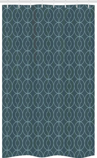 ABAKUHAUS Douchegordijn – 120x180 cm – Modern ontwerp, waterafstotend, blauw/grijs