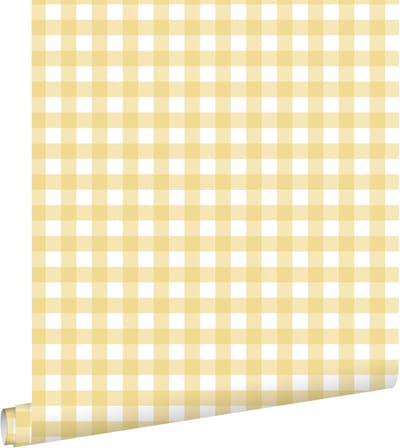 ESTAhome behang geblokt motief geel - 0.53 x 10.05 m - 132129