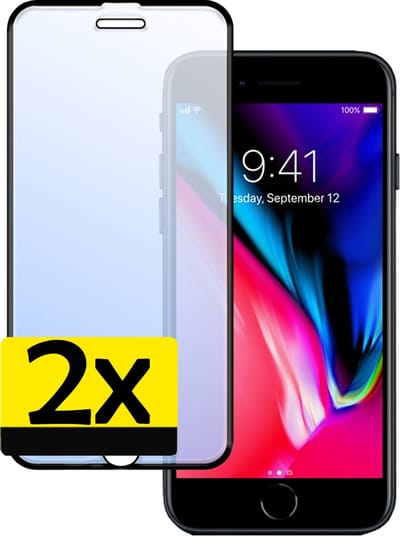 Screenprotector Geschikt voor iPhone 6 Plus Screenprotector Glas Full Cover - Screenprotector Geschikt voor iPhone 6 Plus Screenprotector Full Cover - 2 Stuks