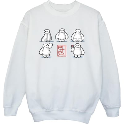 Disney Jongens Big Hero 6 Baymax Veel houdingen Sweatshirt (Wit)